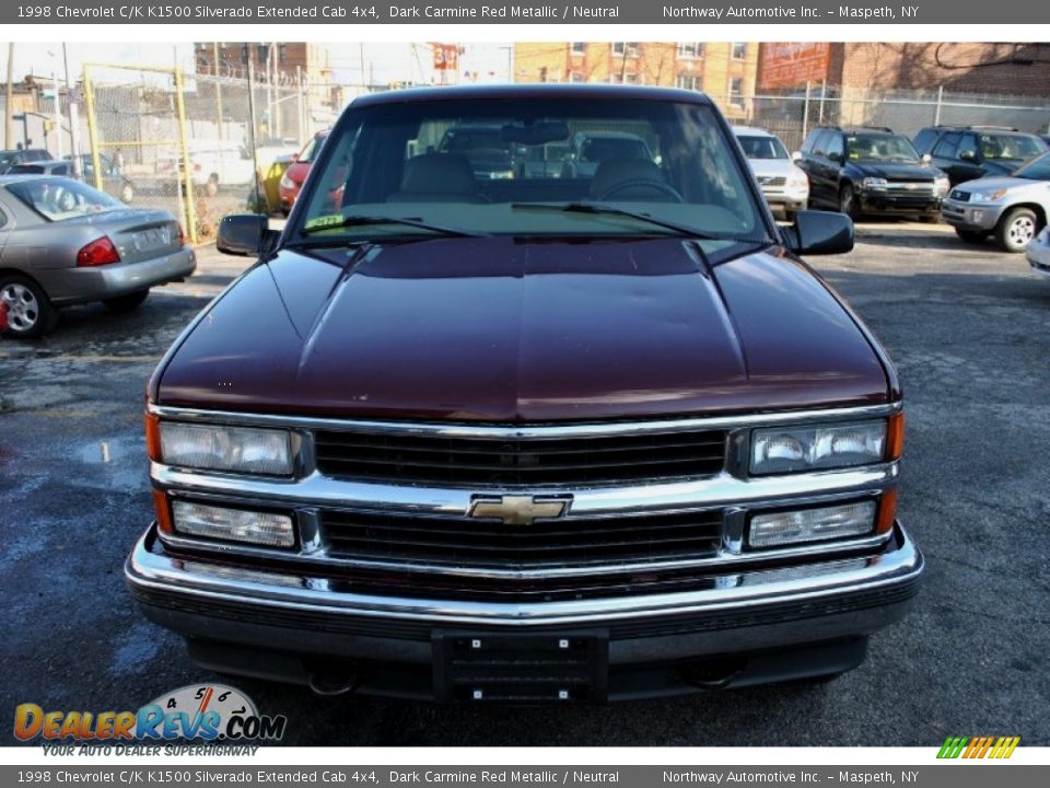 1998 Chevrolet C/K K1500 Silverado Extended Cab 4x4 Dark Carmine Red Metallic / Neutral Photo #5