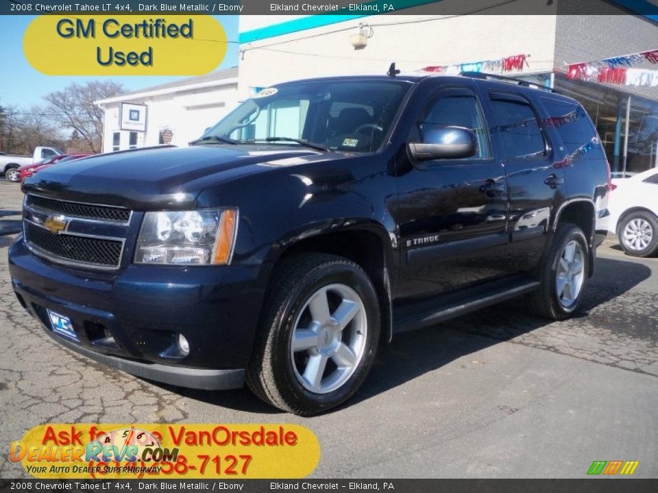 2008 Chevrolet Tahoe LT 4x4 Dark Blue Metallic / Ebony Photo #1
