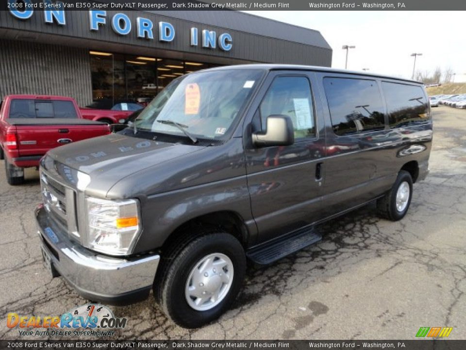 2008 Ford E Series Van E350 Super Duty XLT Passenger Dark Shadow Grey Metallic / Medium Flint Photo #9