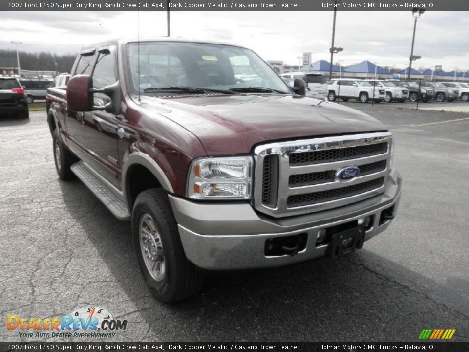 2007 Ford F250 Super Duty King Ranch Crew Cab 4x4 Dark Copper Metallic / Castano Brown Leather Photo #2