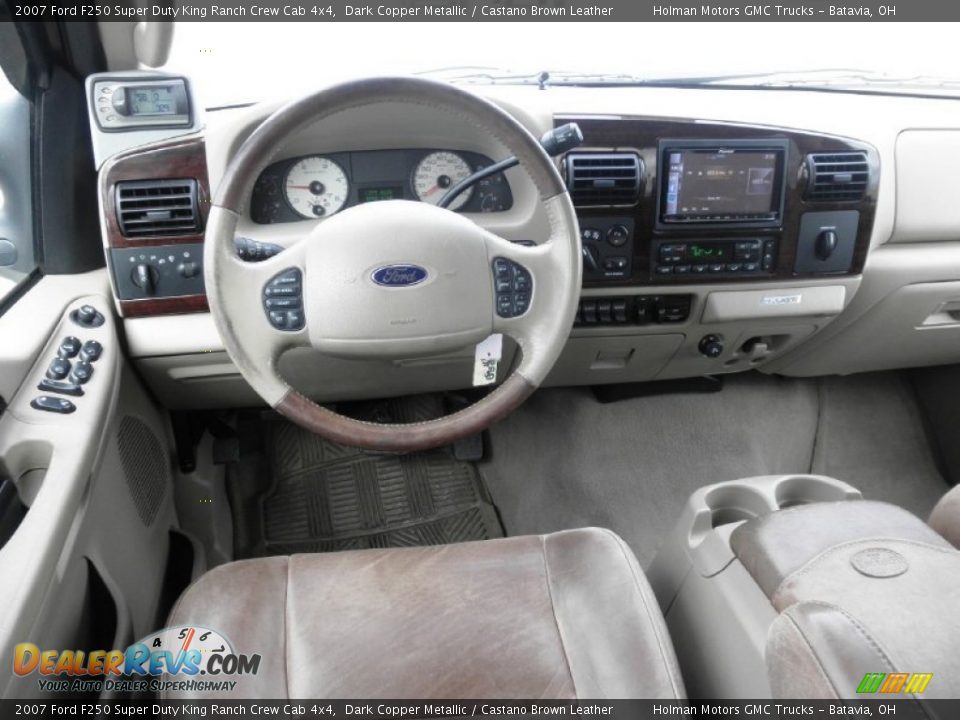 2007 Ford F250 Super Duty King Ranch Crew Cab 4x4 Dark Copper Metallic / Castano Brown Leather Photo #17