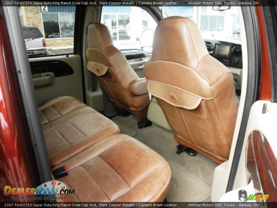 Castano Brown Leather Interior - 2007 Ford F250 Super Duty King Ranch Crew Cab 4x4 Photo #24