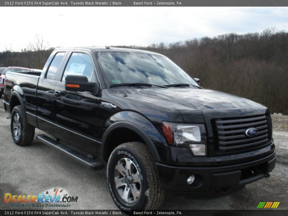 2012 Ford F150 FX4 SuperCab 4x4 Tuxedo Black Metallic / Black Photo #2