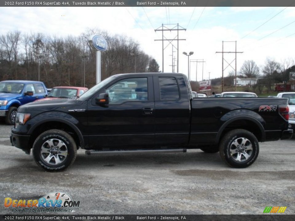 2012 Ford F150 FX4 SuperCab 4x4 Tuxedo Black Metallic / Black Photo #5