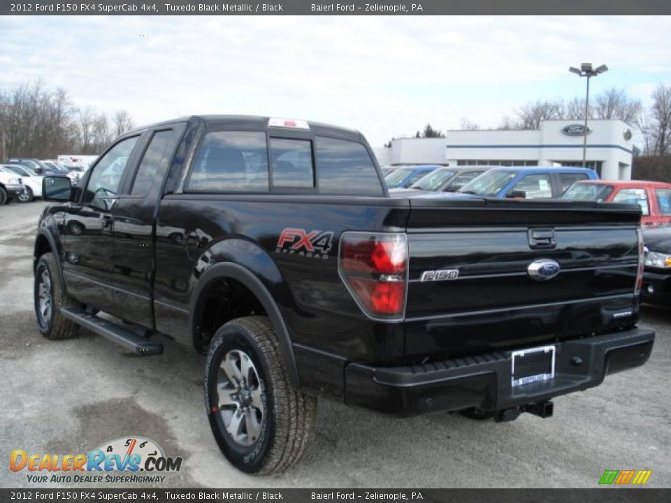 2012 Ford F150 FX4 SuperCab 4x4 Tuxedo Black Metallic / Black Photo #6