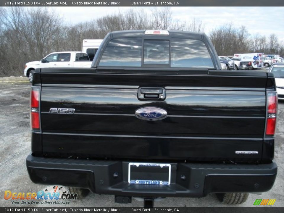 2012 Ford F150 FX4 SuperCab 4x4 Tuxedo Black Metallic / Black Photo #7