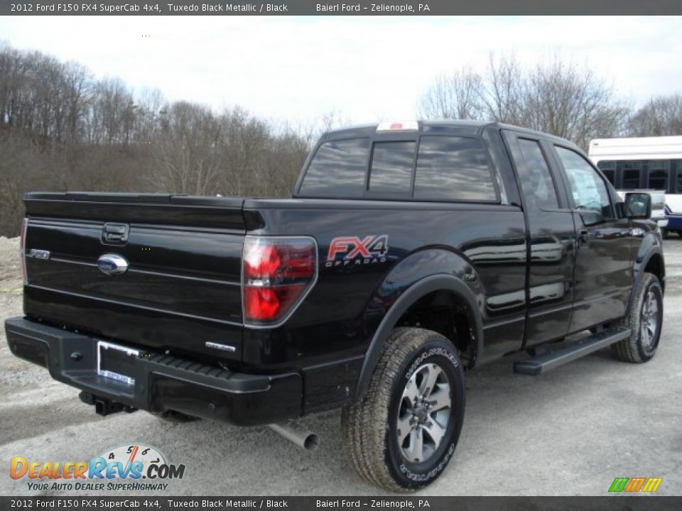 2012 Ford F150 FX4 SuperCab 4x4 Tuxedo Black Metallic / Black Photo #8