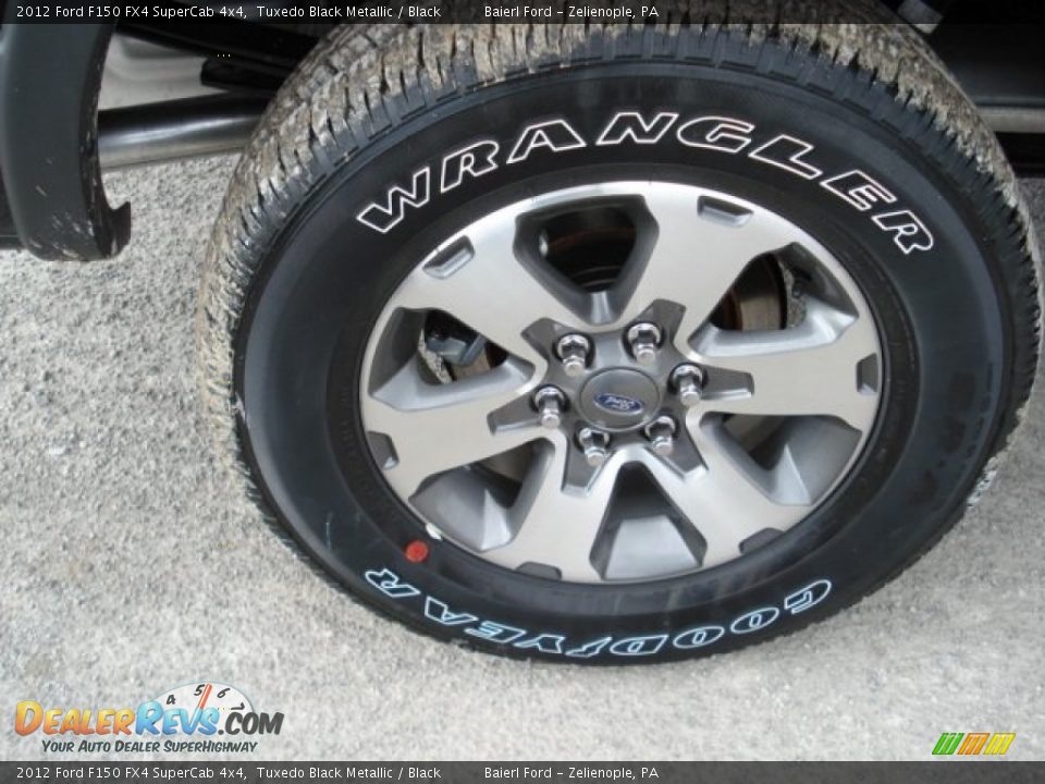 2012 Ford F150 FX4 SuperCab 4x4 Tuxedo Black Metallic / Black Photo #9