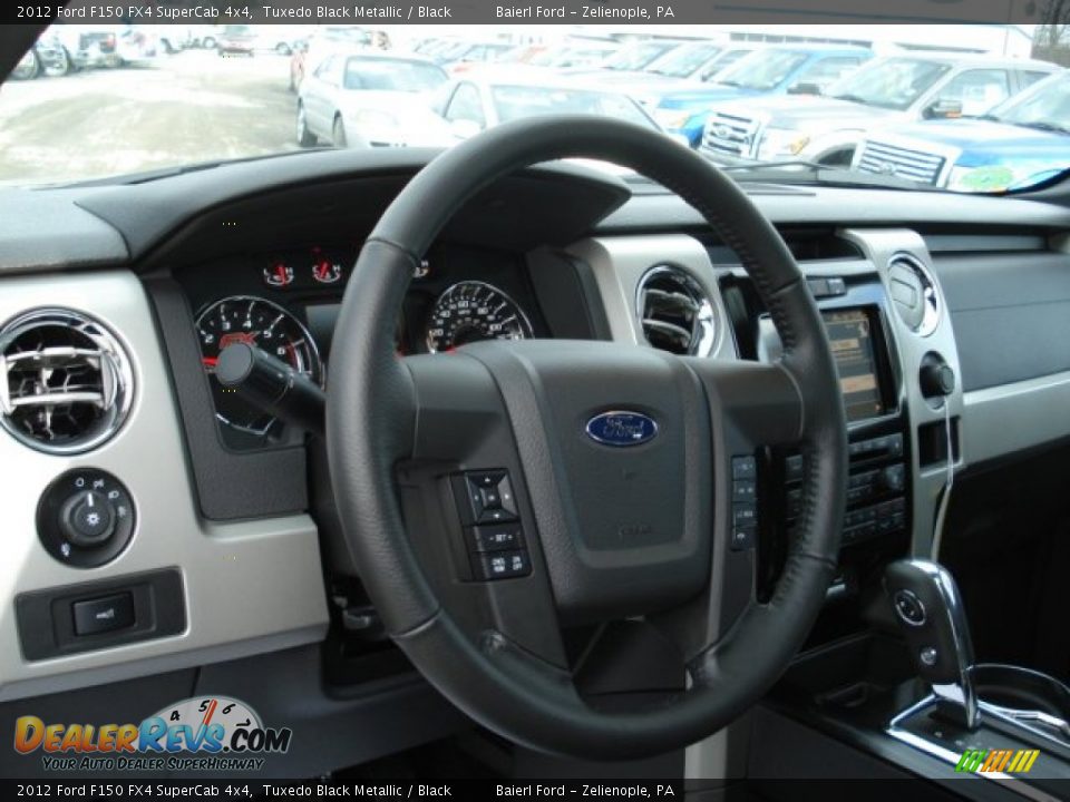 2012 Ford F150 FX4 SuperCab 4x4 Tuxedo Black Metallic / Black Photo #10