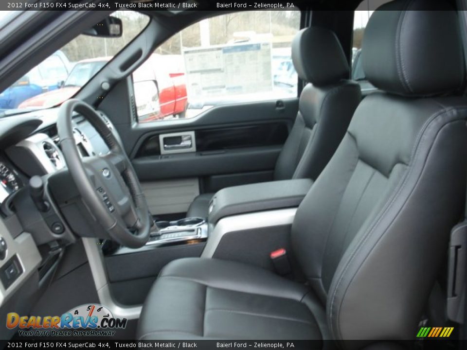2012 Ford F150 FX4 SuperCab 4x4 Tuxedo Black Metallic / Black Photo #11