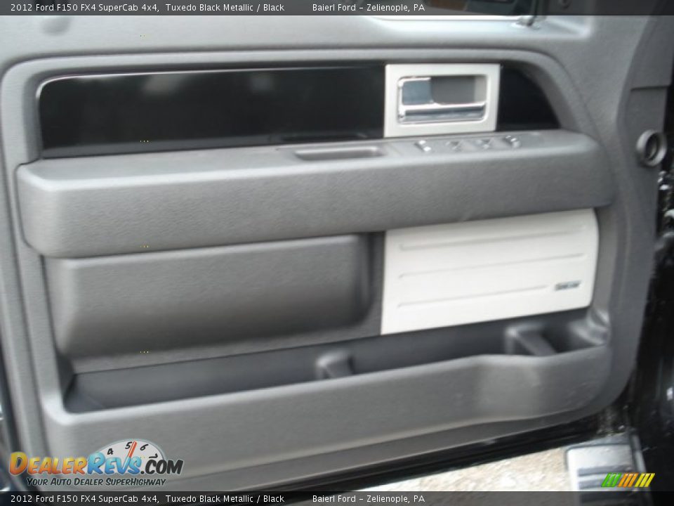 2012 Ford F150 FX4 SuperCab 4x4 Tuxedo Black Metallic / Black Photo #12