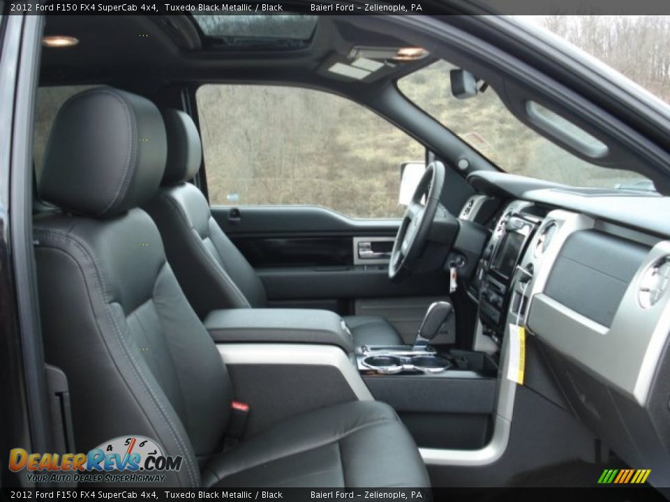 2012 Ford F150 FX4 SuperCab 4x4 Tuxedo Black Metallic / Black Photo #15