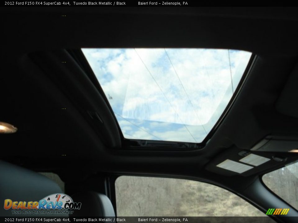 2012 Ford F150 FX4 SuperCab 4x4 Tuxedo Black Metallic / Black Photo #16