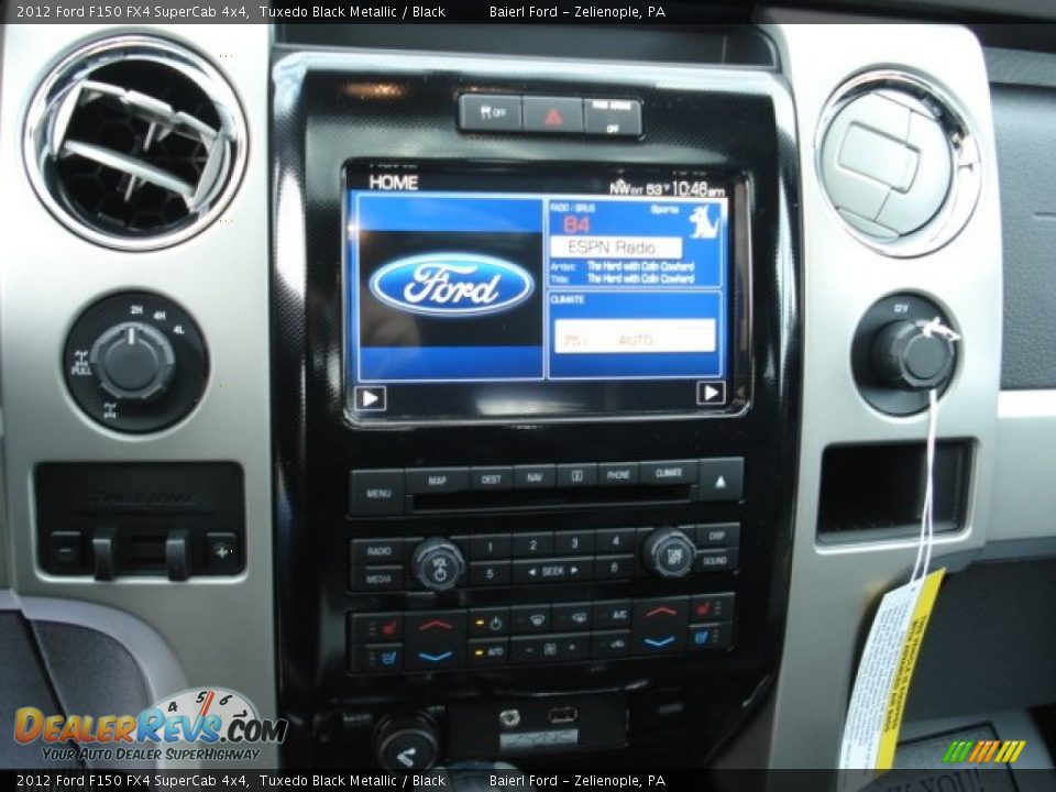2012 Ford F150 FX4 SuperCab 4x4 Tuxedo Black Metallic / Black Photo #17