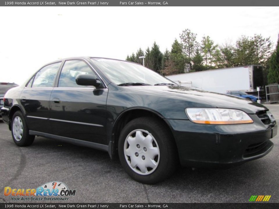 1998 Honda Accord LX Sedan New Dark Green Pearl / Ivory Photo #4