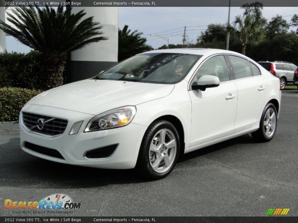 2012 Volvo S60 T5 Ice White / Soft Beige Photo #1