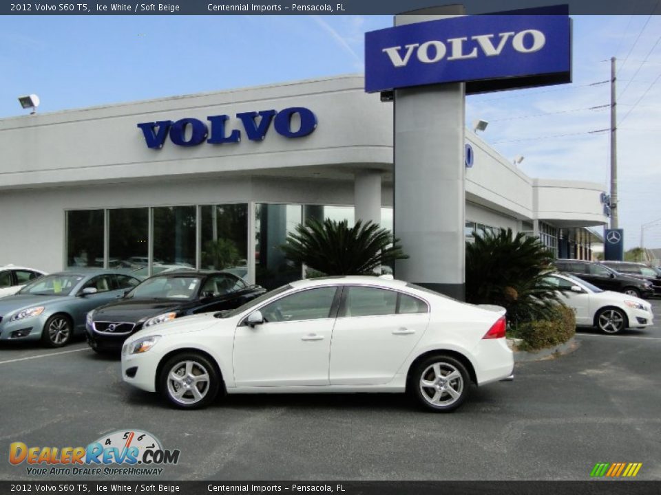 2012 Volvo S60 T5 Ice White / Soft Beige Photo #2