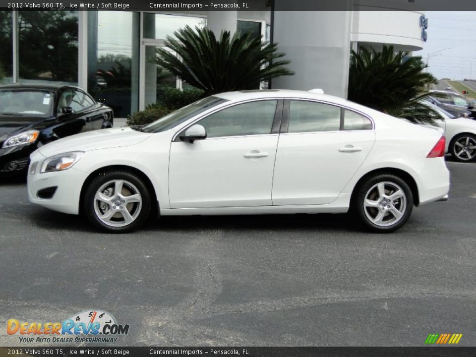 2012 Volvo S60 T5 Ice White / Soft Beige Photo #5