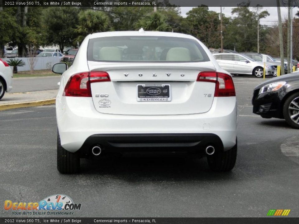 2012 Volvo S60 T5 Ice White / Soft Beige Photo #8