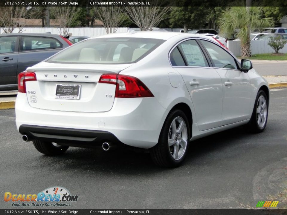 2012 Volvo S60 T5 Ice White / Soft Beige Photo #9