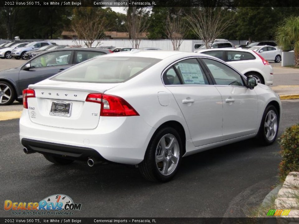 2012 Volvo S60 T5 Ice White / Soft Beige Photo #10
