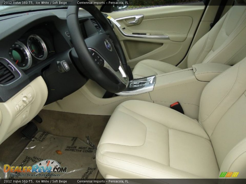 2012 Volvo S60 T5 Ice White / Soft Beige Photo #12