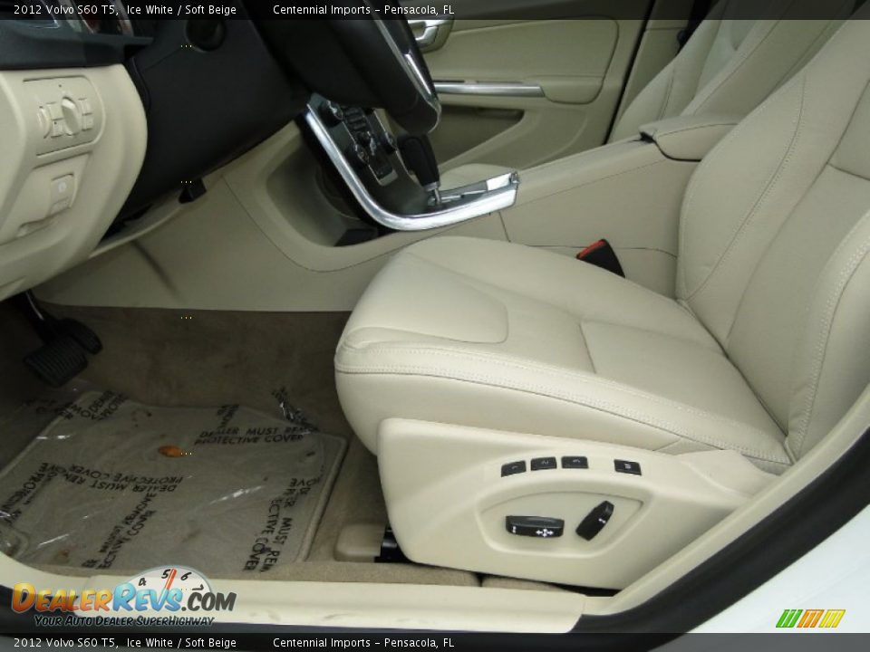 2012 Volvo S60 T5 Ice White / Soft Beige Photo #13