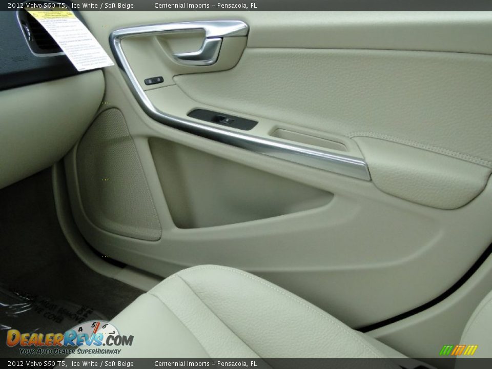 2012 Volvo S60 T5 Ice White / Soft Beige Photo #20