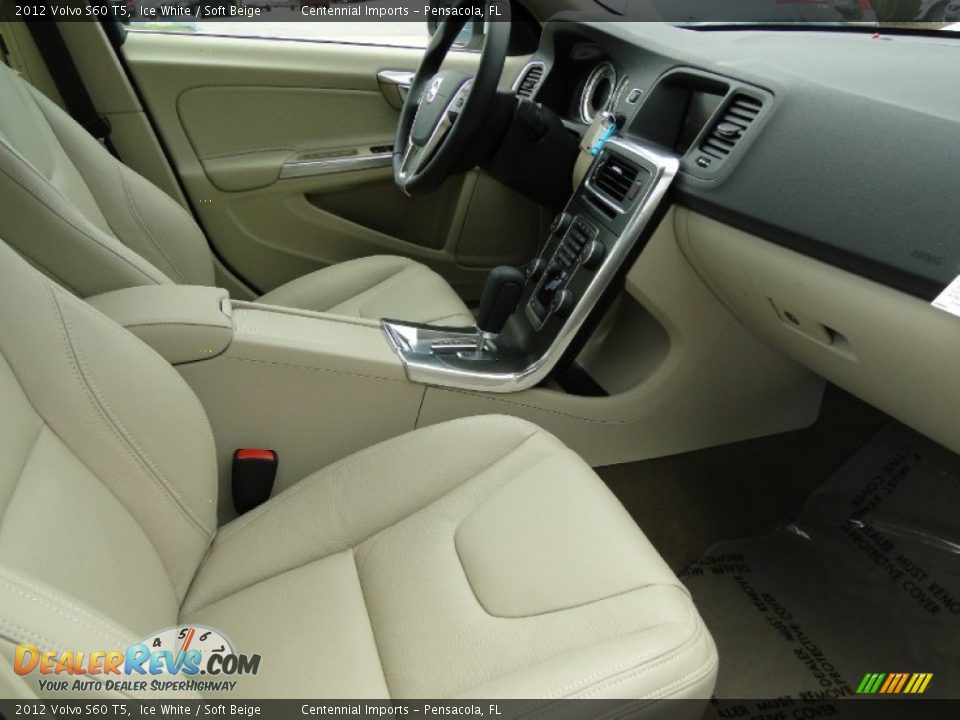2012 Volvo S60 T5 Ice White / Soft Beige Photo #21