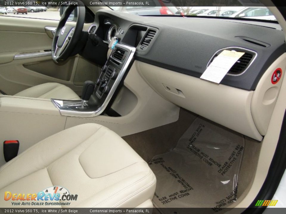 2012 Volvo S60 T5 Ice White / Soft Beige Photo #22