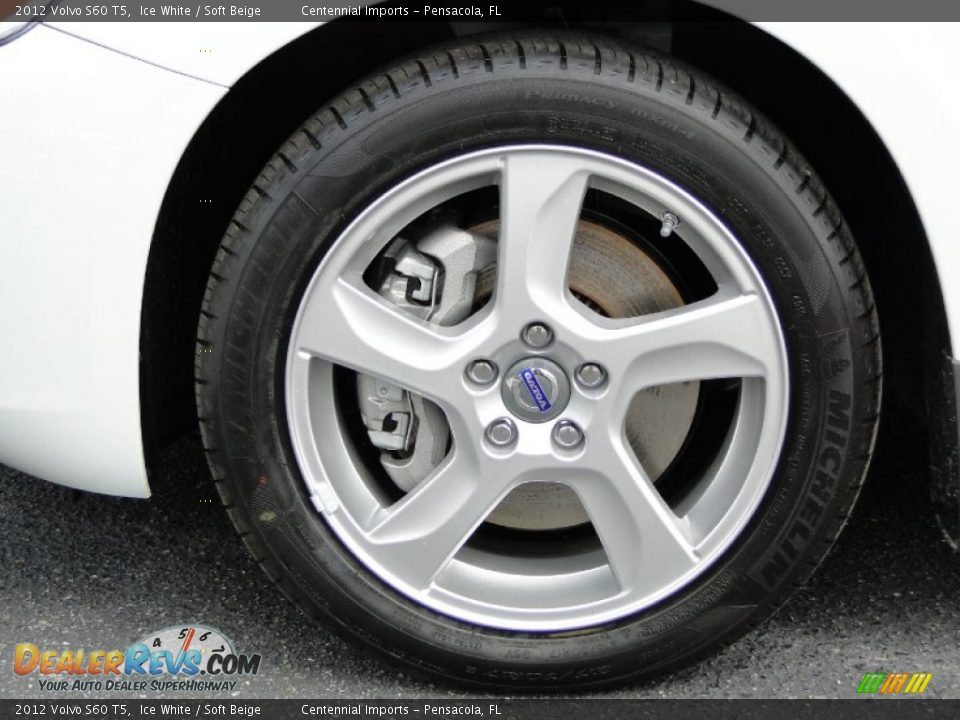 2012 Volvo S60 T5 Ice White / Soft Beige Photo #27
