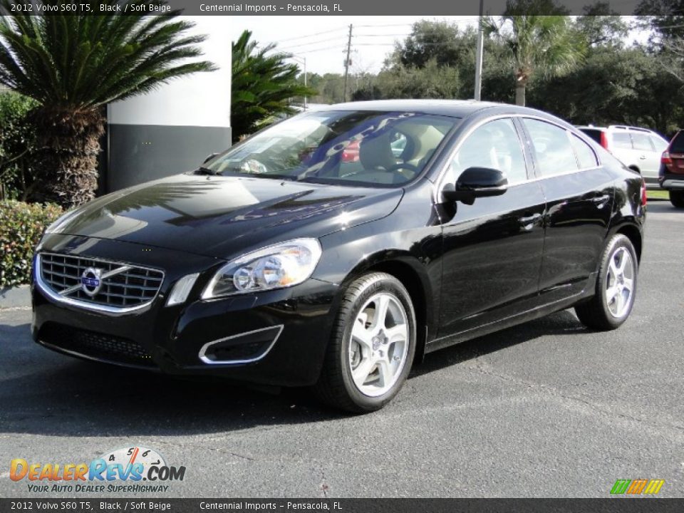 2012 Volvo S60 T5 Black / Soft Beige Photo #1