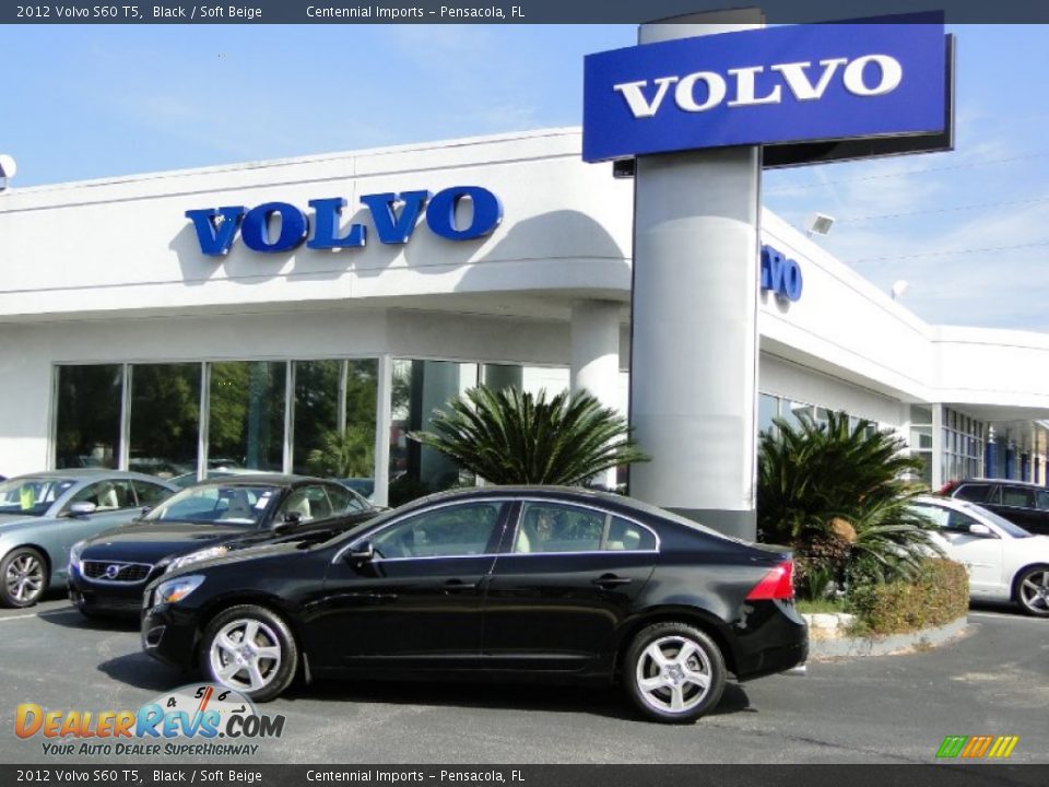 2012 Volvo S60 T5 Black / Soft Beige Photo #2