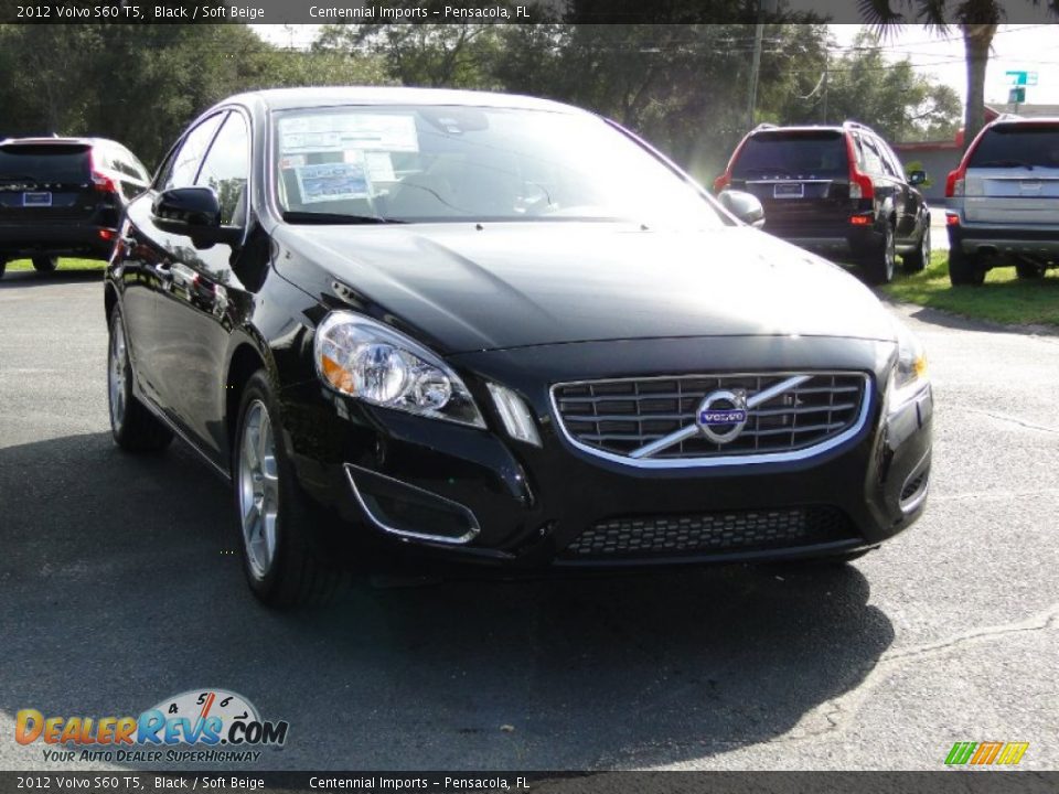 2012 Volvo S60 T5 Black / Soft Beige Photo #3