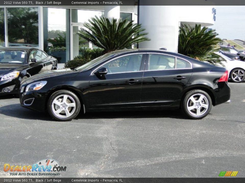 2012 Volvo S60 T5 Black / Soft Beige Photo #5