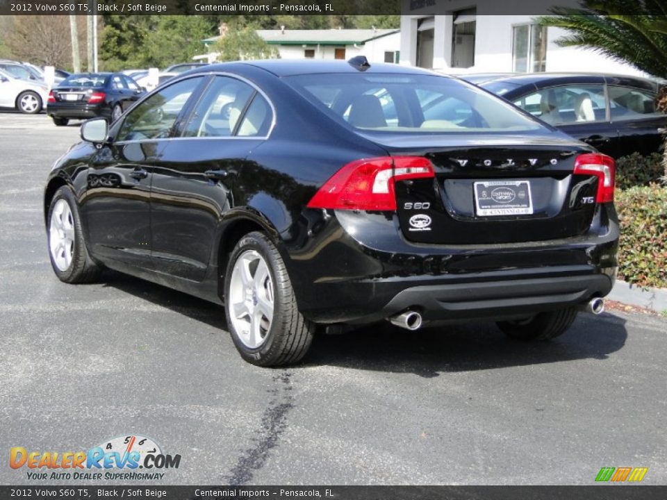 2012 Volvo S60 T5 Black / Soft Beige Photo #7