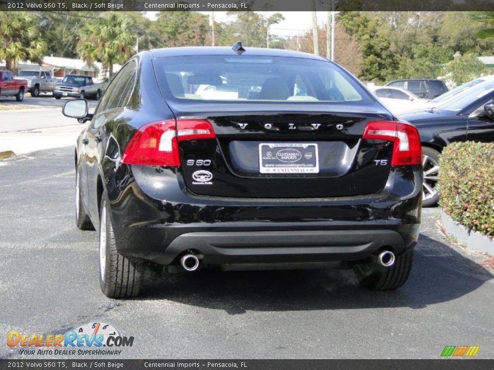 2012 Volvo S60 T5 Black / Soft Beige Photo #8