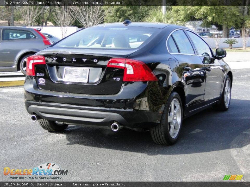 2012 Volvo S60 T5 Black / Soft Beige Photo #9