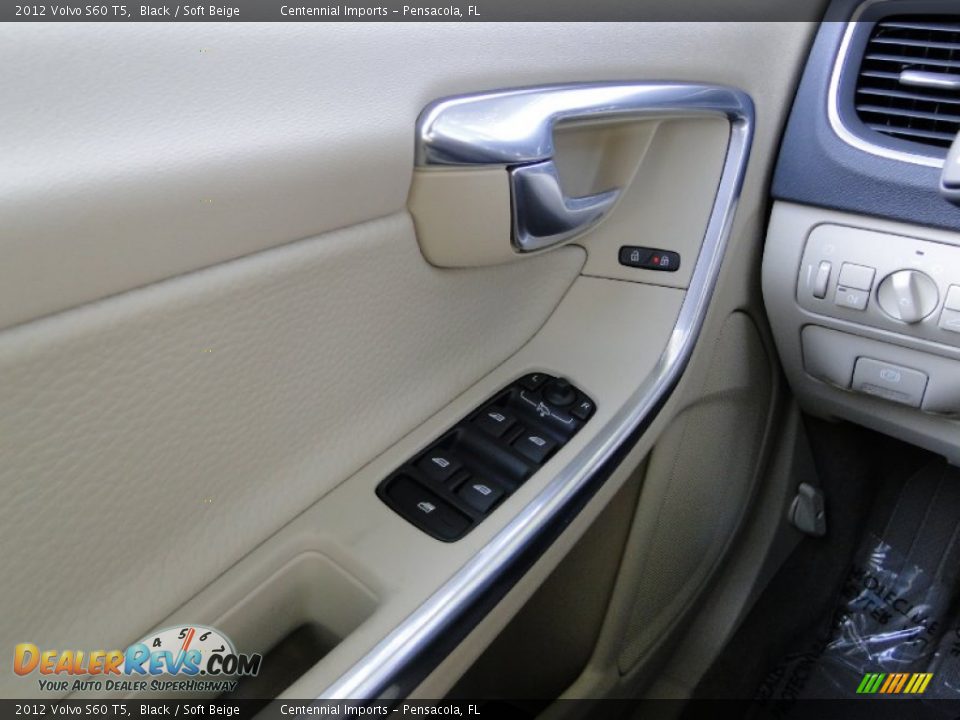 2012 Volvo S60 T5 Black / Soft Beige Photo #14