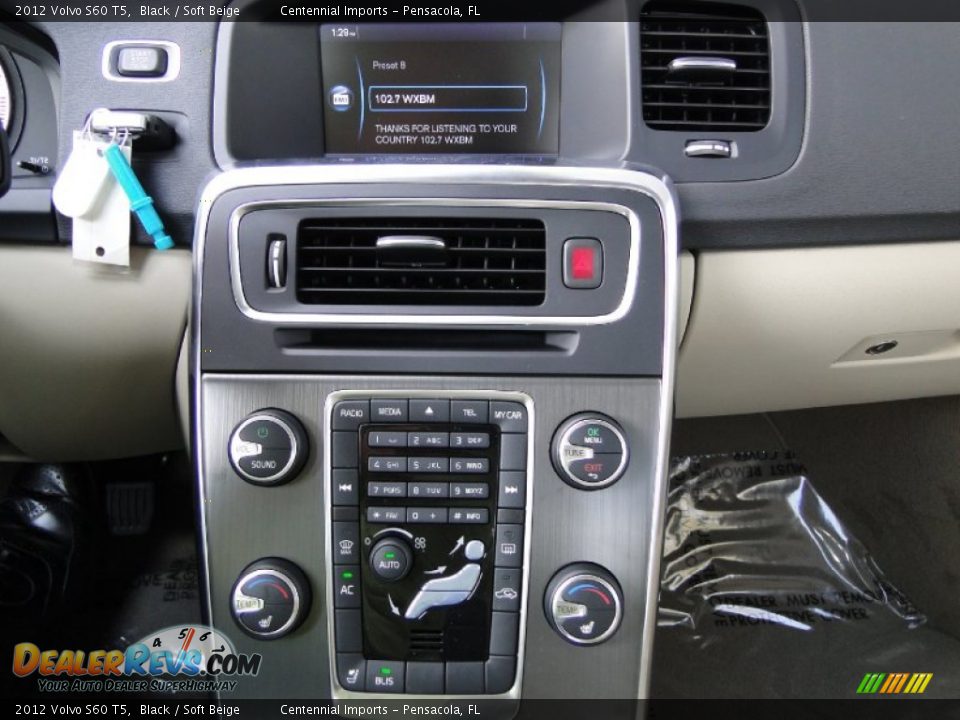 2012 Volvo S60 T5 Black / Soft Beige Photo #17