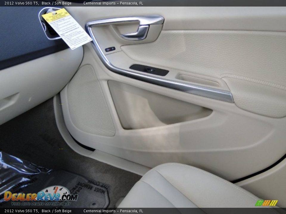 2012 Volvo S60 T5 Black / Soft Beige Photo #19