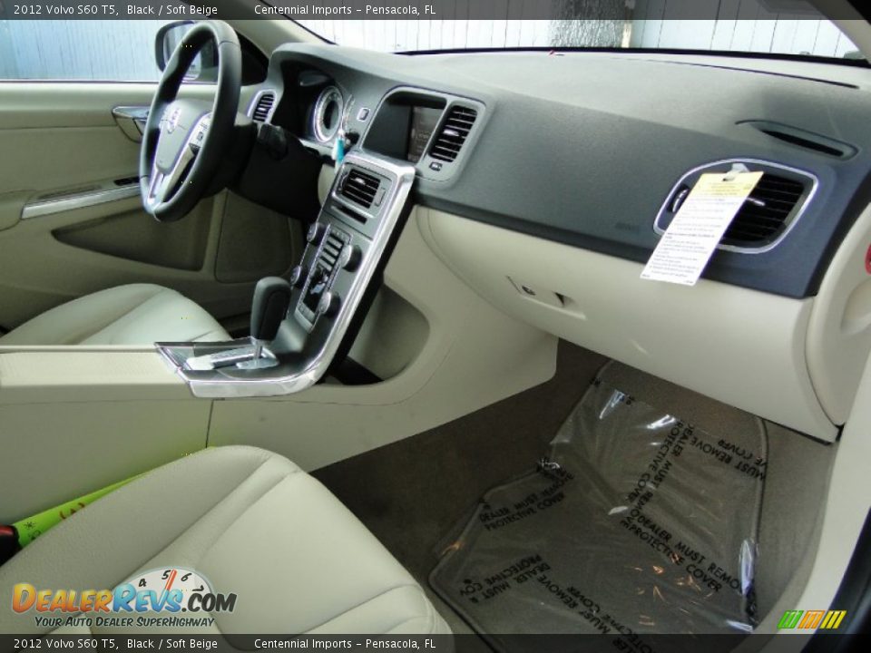 2012 Volvo S60 T5 Black / Soft Beige Photo #21