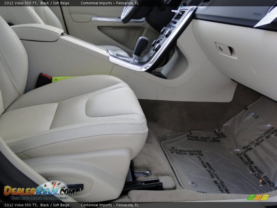 2012 Volvo S60 T5 Black / Soft Beige Photo #22