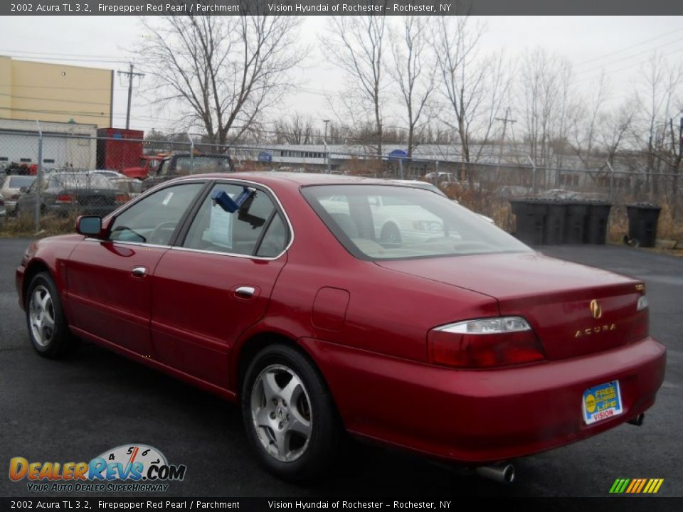 2002 Acura TL 3.2 Firepepper Red Pearl / Parchment Photo #14