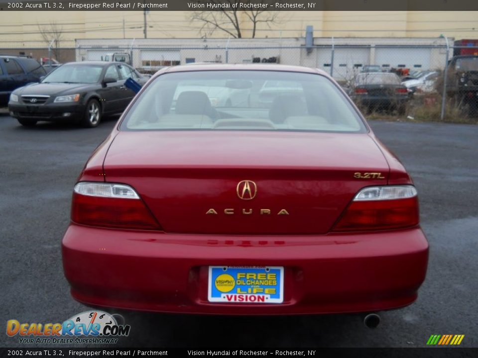 2002 Acura TL 3.2 Firepepper Red Pearl / Parchment Photo #15