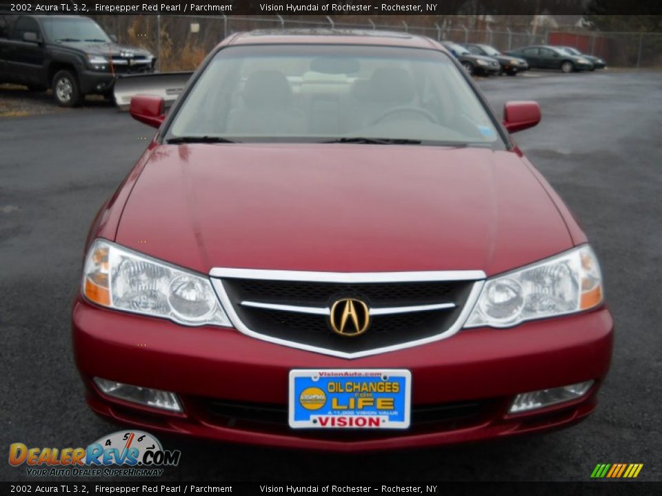 2002 Acura TL 3.2 Firepepper Red Pearl / Parchment Photo #18