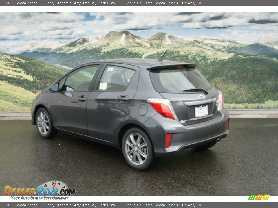 2012 Toyota Yaris SE 5 Door Magnetic Gray Metallic / Dark Gray Photo #3
