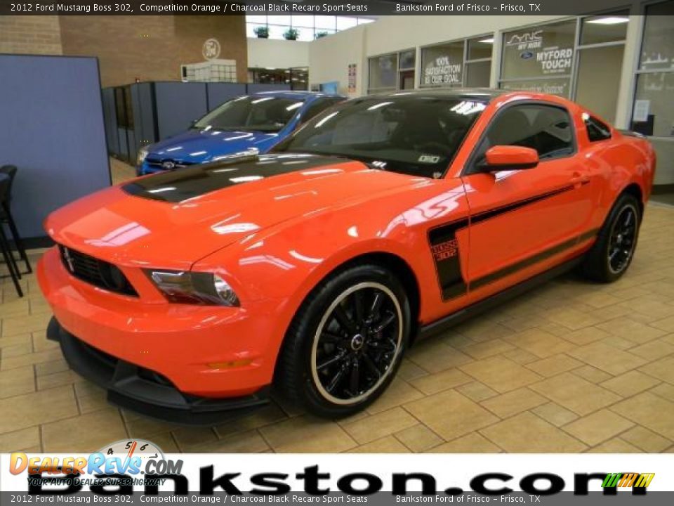 2012 Ford Mustang Boss 302 Competition Orange / Charcoal Black Recaro Sport Seats Photo #1