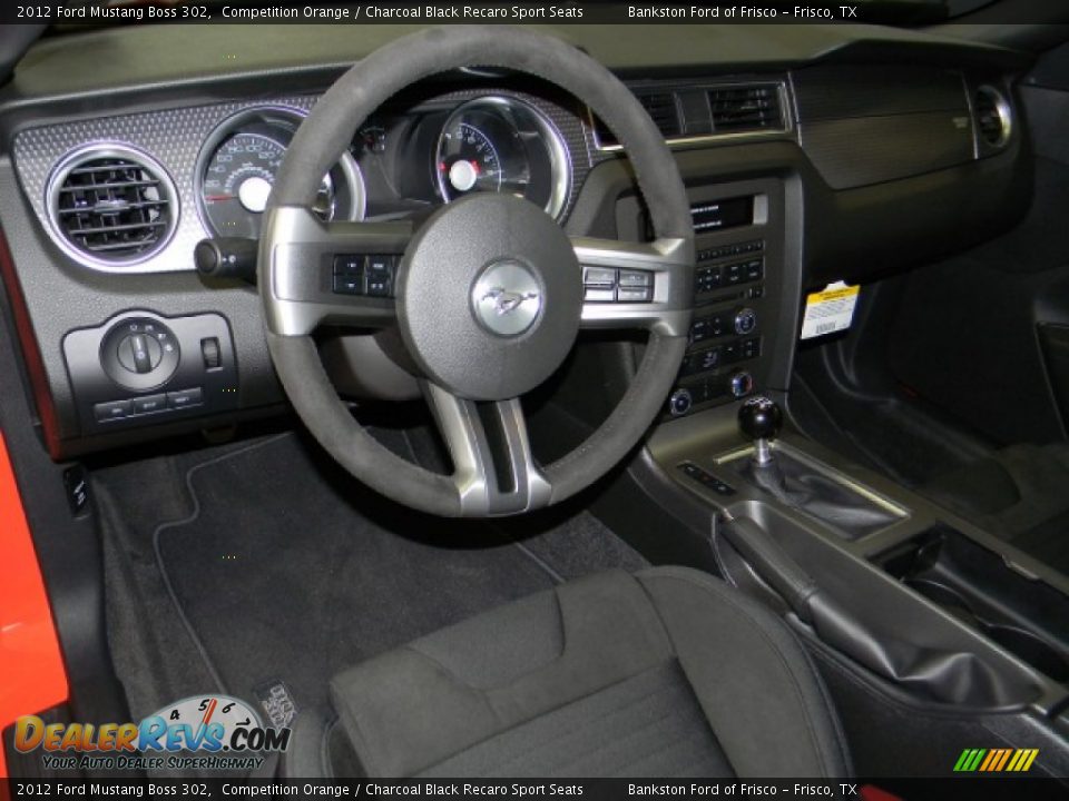 2012 Ford Mustang Boss 302 Competition Orange / Charcoal Black Recaro Sport Seats Photo #8