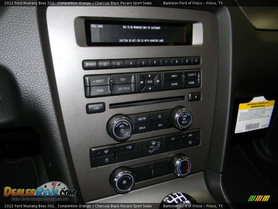 2012 Ford Mustang Boss 302 Competition Orange / Charcoal Black Recaro Sport Seats Photo #10